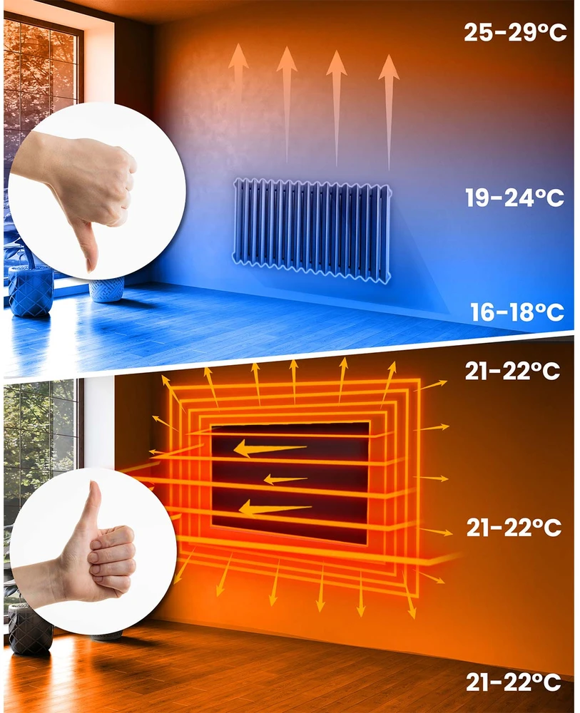 Šildytuvas infraraudonasis spinduliuotės šildytuvas 1000 W Berdsen BD-991