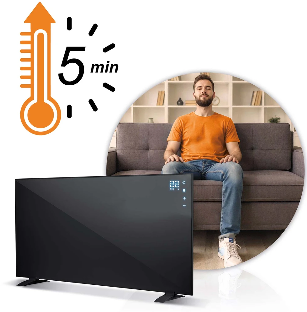 Infrared šildytuvas infraraudonųjų spindulių 1000 W Berdsen BD-992 pultas WiFi programėlė