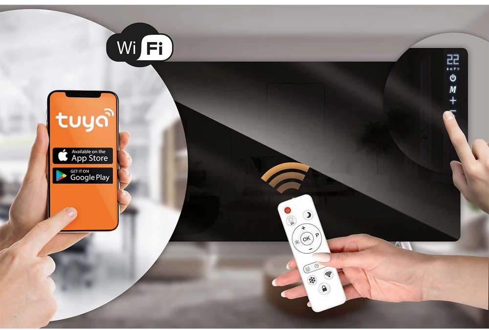 Infraraudonųjų spindulių šildytuvas Berdsen BD-985 720 W su WiFi (modelis BD-985)