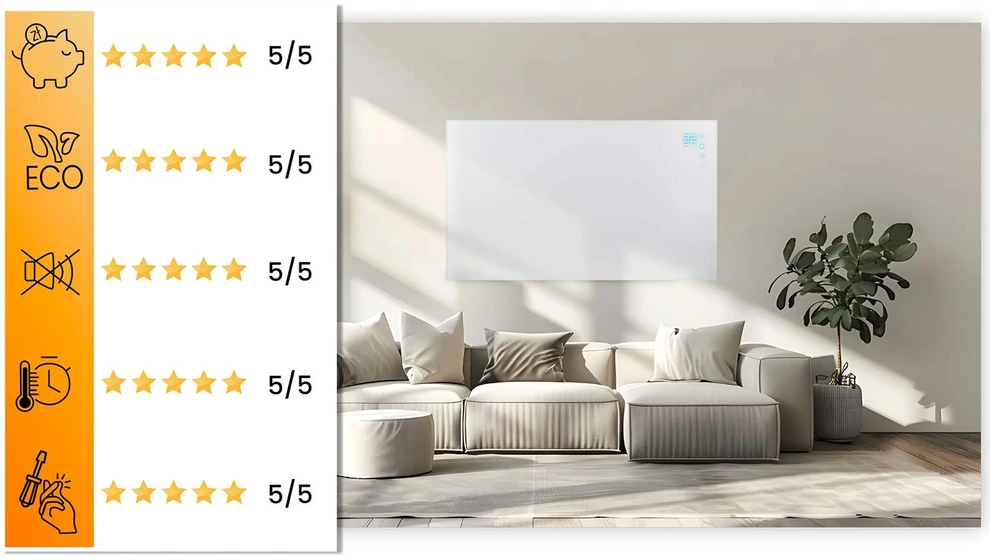 Infrared šildytuvas infraraudonųjų spindulių 1000 W Berdsen BD-992 pultas WiFi programėlė