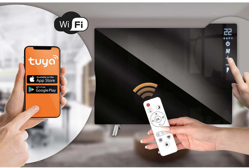Infraraudonųjų spindulių šildytuvas Berdsen BD-984 600 W su WiFi nuotolinio valdymo programėle
