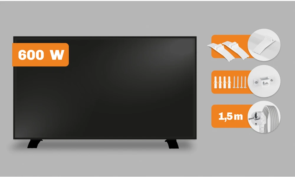 Šildytuvas infraraudonųjų spindulių infraraudonųjų spindulių spinduliuotė 600 W Berdsen BD-980