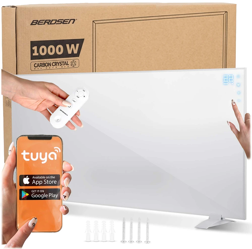 Infrared šildytuvas infraraudonųjų spindulių 1000 W Berdsen BD-992 pultas WiFi programėlė