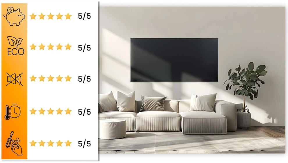 Infrared šildytuvas infraraudonųjų spindulių 1000 W Berdsen BD-992 pultas WiFi programėlė