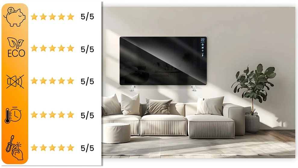 Infraraudonųjų spindulių šildytuvas Berdsen BD-985 720 W su WiFi (modelis BD-985)
