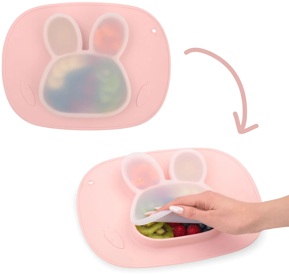 „Ricokids“ triušio silikoninė maitinimo lėkštė vaikams