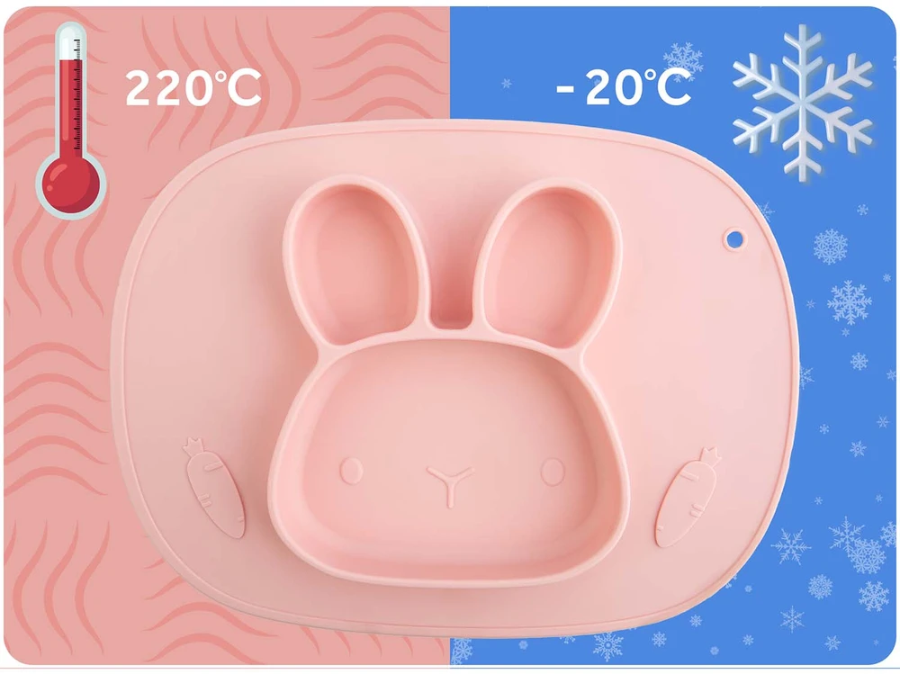 „Ricokids“ triušio silikoninė maitinimo lėkštė vaikams