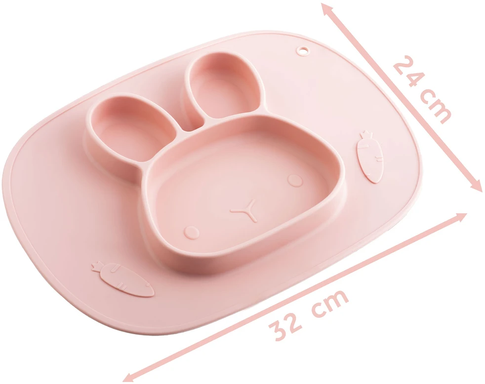 „Ricokids“ triušio silikoninė maitinimo lėkštė vaikams