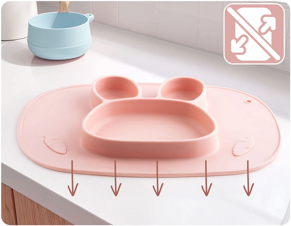 „Ricokids“ triušio silikoninė maitinimo lėkštė vaikams