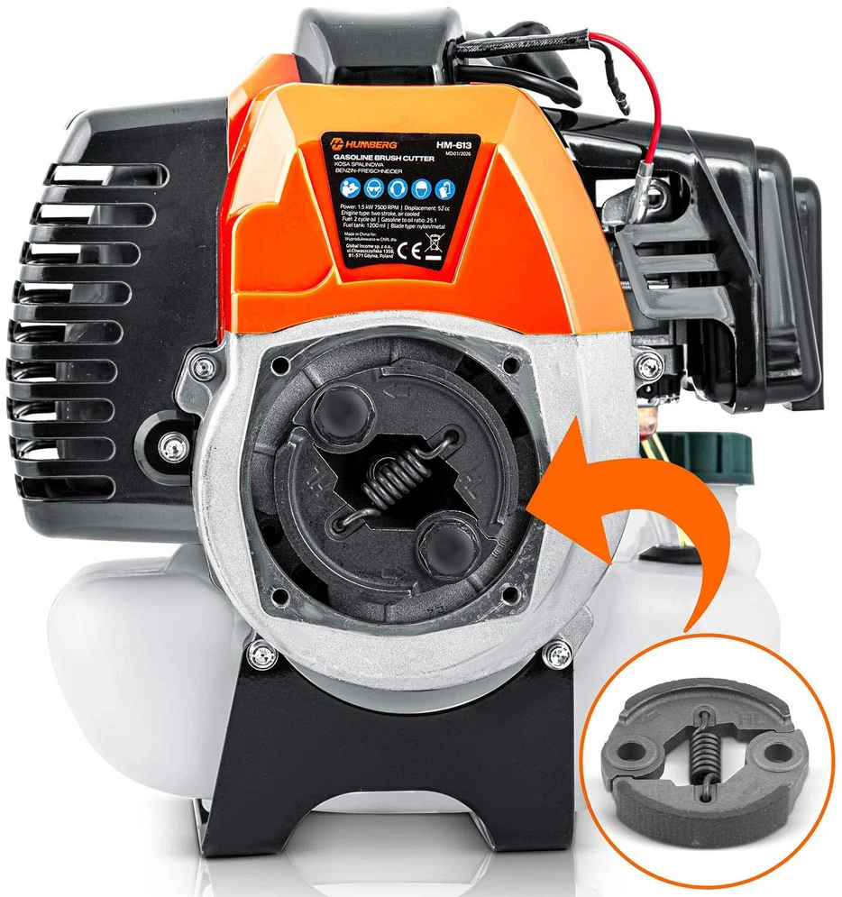 Silnik do kosy spalinowej podkaszarki 52 cc 7500 RPM Humberg HM-615