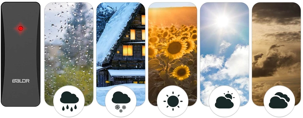 BALDR meteorologijos stoties siųstuvas, juodas