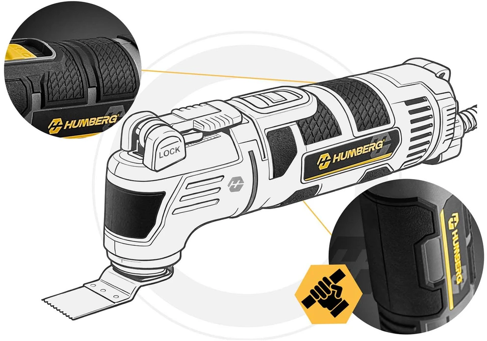 Multifunkcinis 310W šlifuoklis-poliruoklis Humberg HM-414