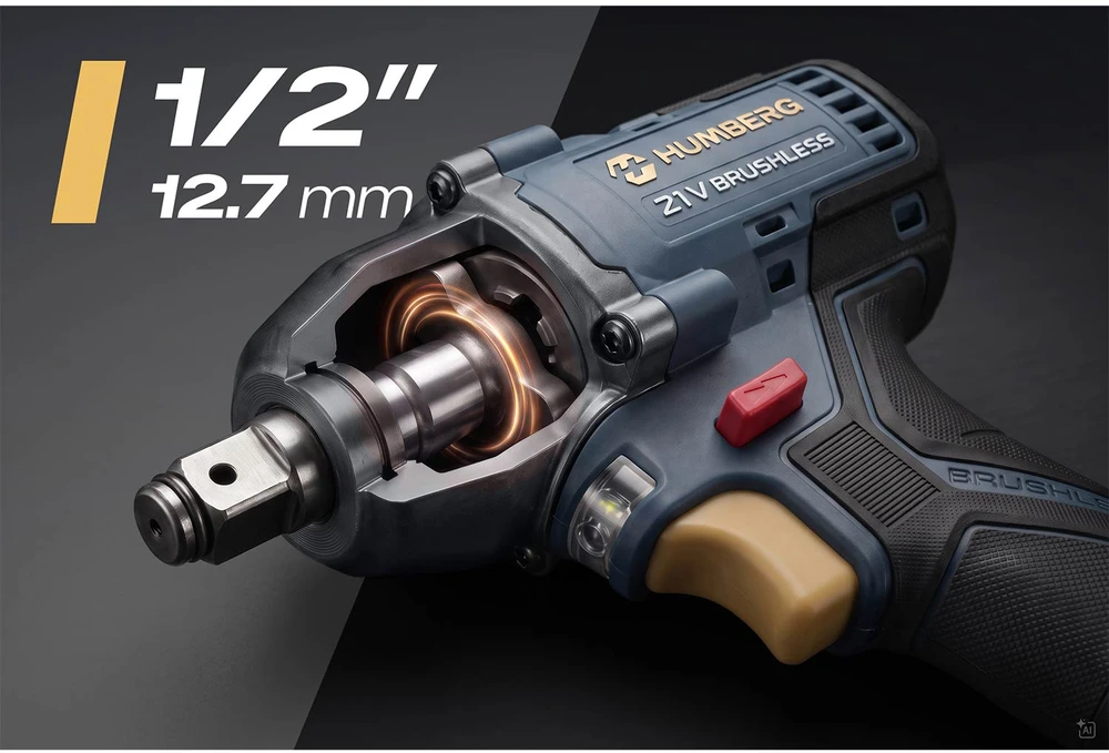 Akumuliatorinis smūginis veržliaraktis Humberg HM-440 21V