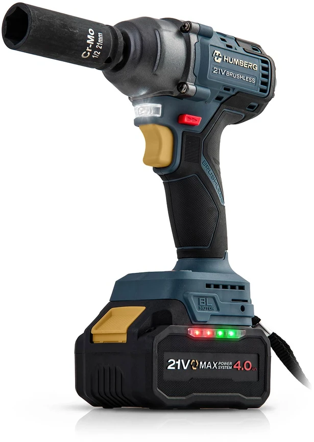 Akumuliatorinis smūginis veržliaraktis Humberg HM-440 21V