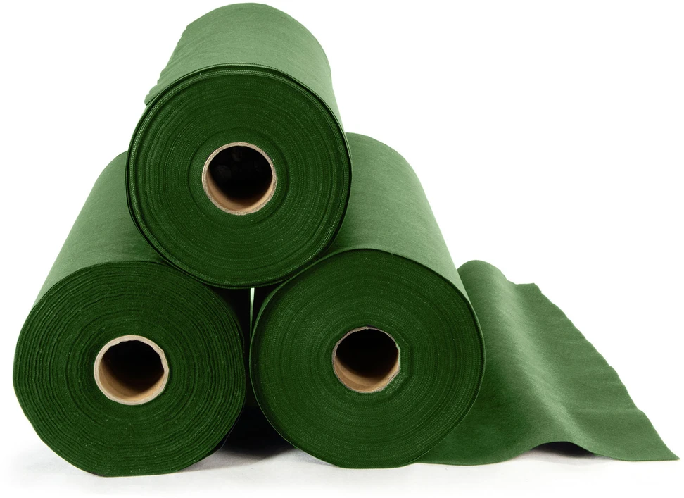 Sodo agrotekstilė 1,6 m x 100 m 90 g/m2 + 100 „Plonos“ smeigtukų - žalia