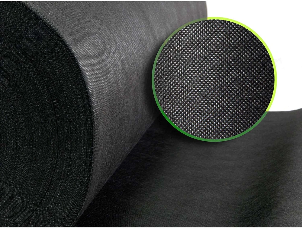 Sodo agrotekstilė 1,6 m x 50 m 70 g/m2 + 100 „Plonos“ smeigtukų - juoda