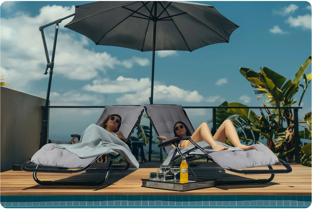 Sulankstomas sodo gultas su pagalvėle „Sofotel ChillWell“