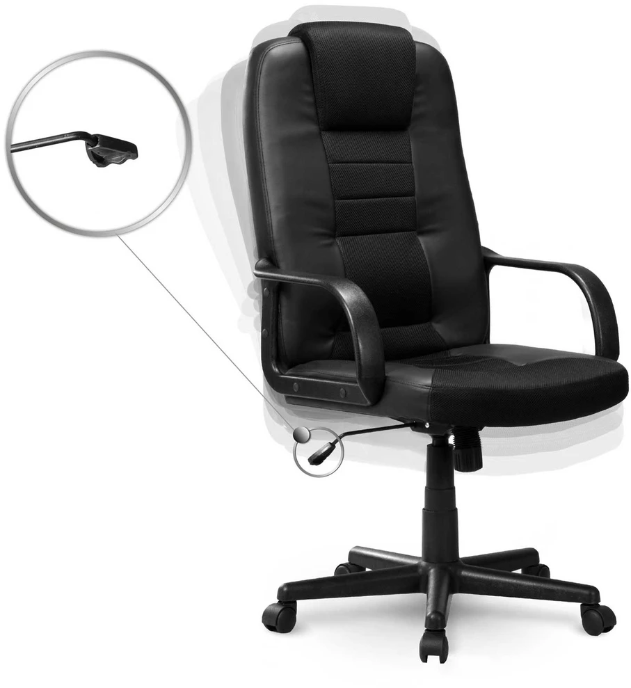 Sofotel Ergonomiška biuro kėdė, su mikro tinkleliu, reguliuojamu aukščiu, juosmens atrama, juoda kompiuterio kėdė, patogi stalo kėdė