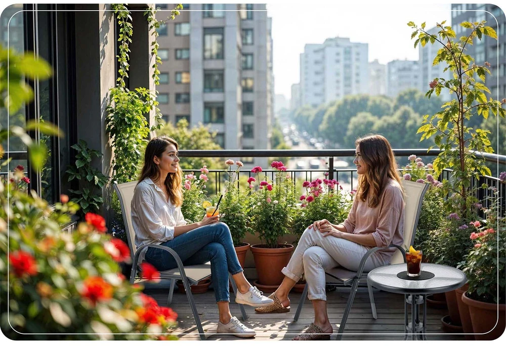 Stilingos lauko kėdės terasai balkonui smėlio spalvos 4 vnt. rinkinys Sofotel