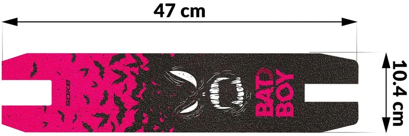 Soke buvo Gripą dengianti švitrinė juosta paspirtukams 47x10.4cm Bat Boy