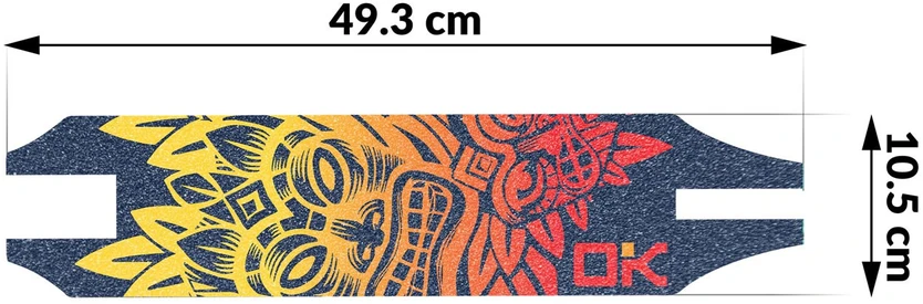Soke Gripą dengianti švitrinio popieriaus juosta paspirtukams 50x11 cm, kaukė