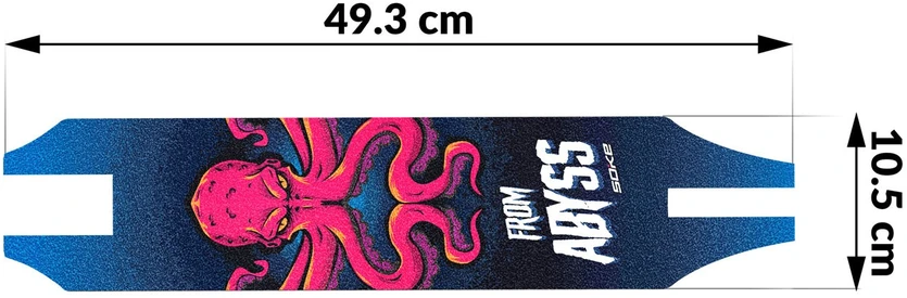 Soke Gripą dengianti švitrinio popieriaus juosta paspirtukams 50x11 cm Abyss