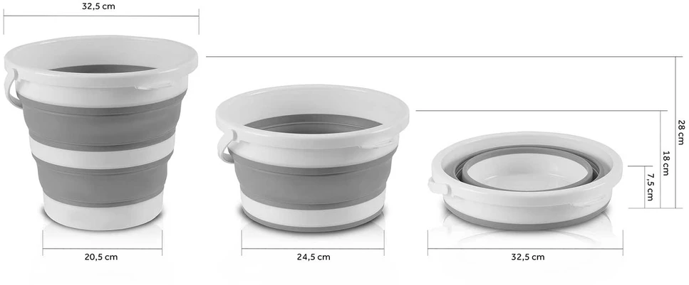 Sulankstomas kibiras su rankena MS-681 Massido