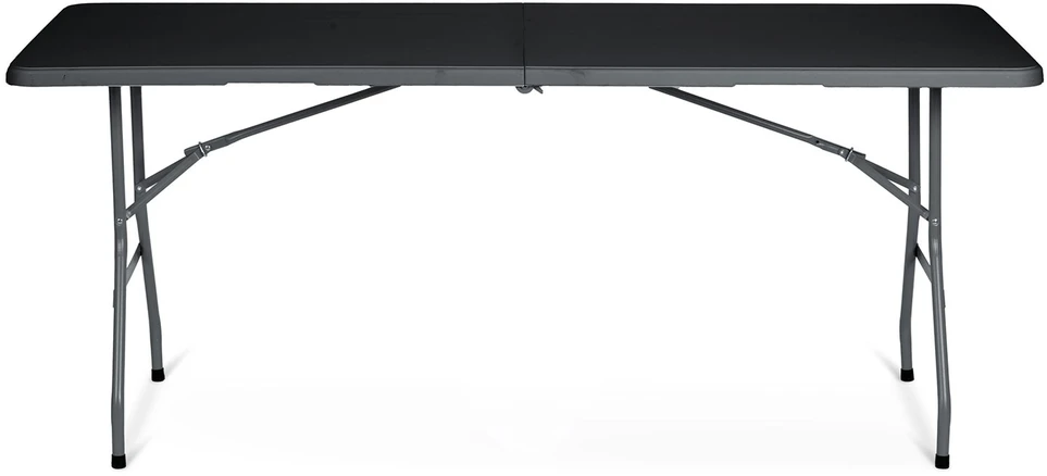 Sulankstomas sodo maitinimo stalas, 180 cm, juodas, „Plonos“