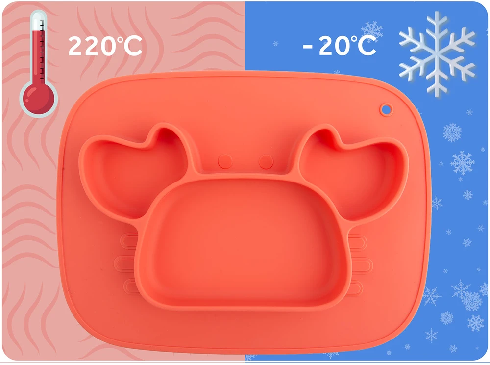 „Ricokids“ silikoninė krabų maitinimo lėkštė vaikams