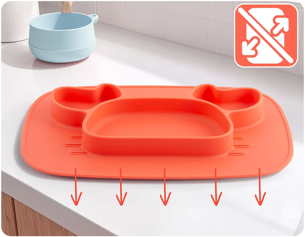 „Ricokids“ silikoninė krabų maitinimo lėkštė vaikams