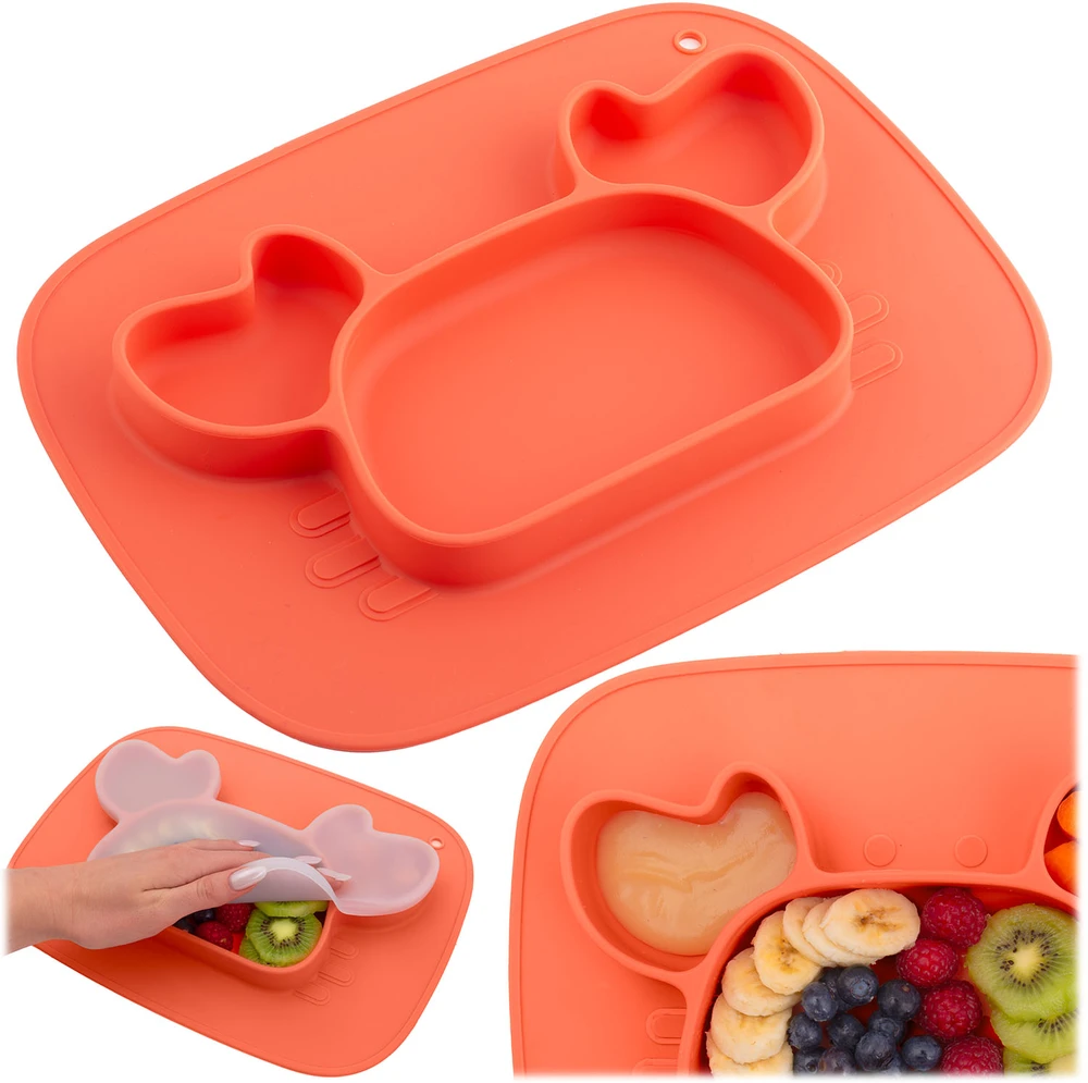 „Ricokids“ silikoninė krabų maitinimo lėkštė vaikams
