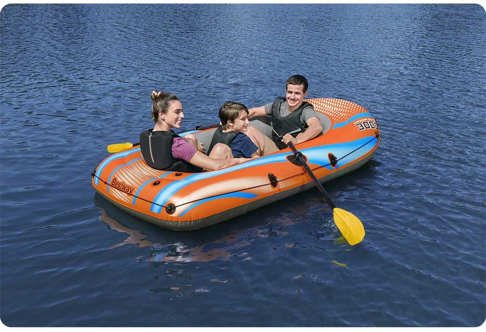 Bestway pripučiamų plaustų rinkinys Kondor Elite 3000 suklijomis ir pompa 61145