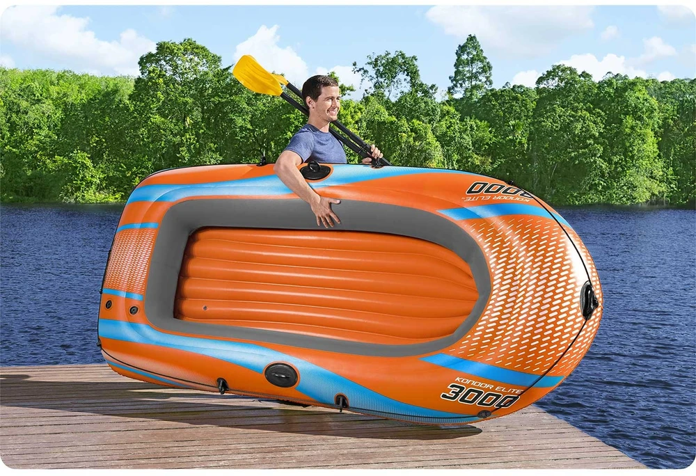 Bestway pripučiamų plaustų rinkinys Kondor Elite 3000 suklijomis ir pompa 61145