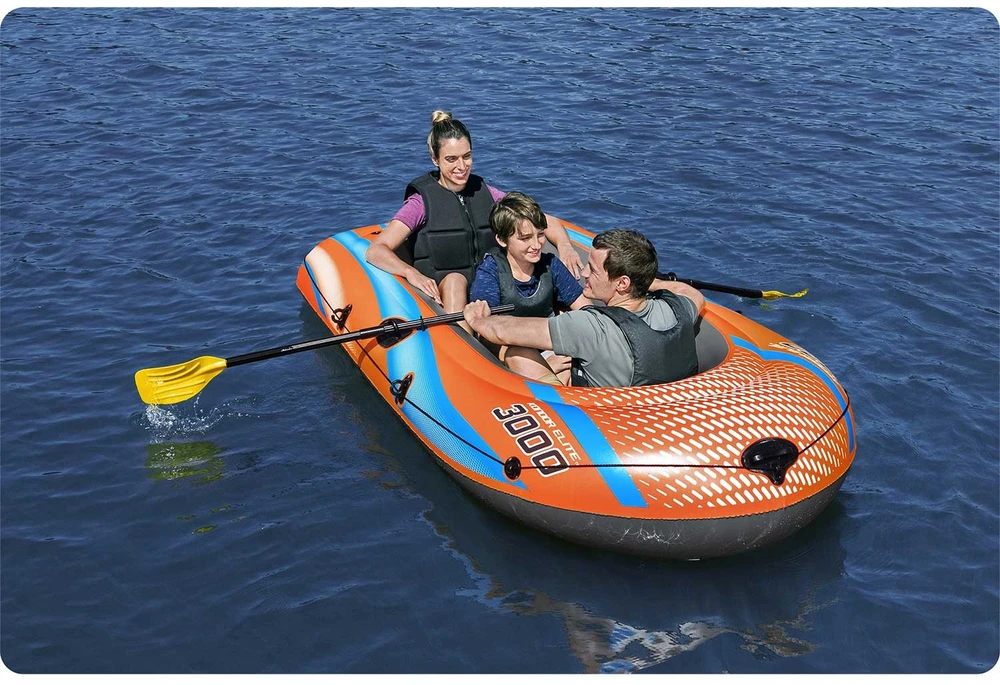 Bestway pripučiamų plaustų rinkinys Kondor Elite 3000 suklijomis ir pompa 61145