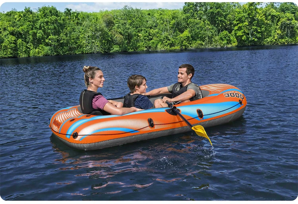Bestway pripučiamų plaustų rinkinys Kondor Elite 3000 suklijomis ir pompa 61145