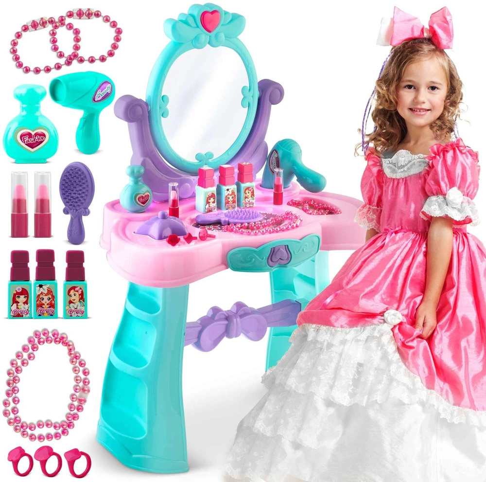 Ricokids 773200 Tualetinis staliukas su veidrodžiu mergaitėms