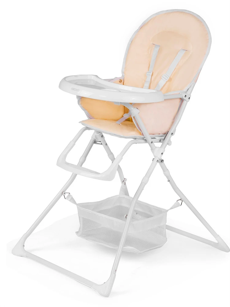 Ricokids FANDO kreminės spalvos maitinimo kėdutė su staliuku + nemokamas krepšelis