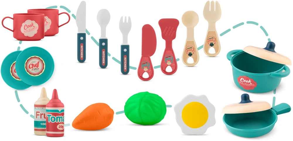 Ricokids 772901 Vaikiška virtuvė su dėklu