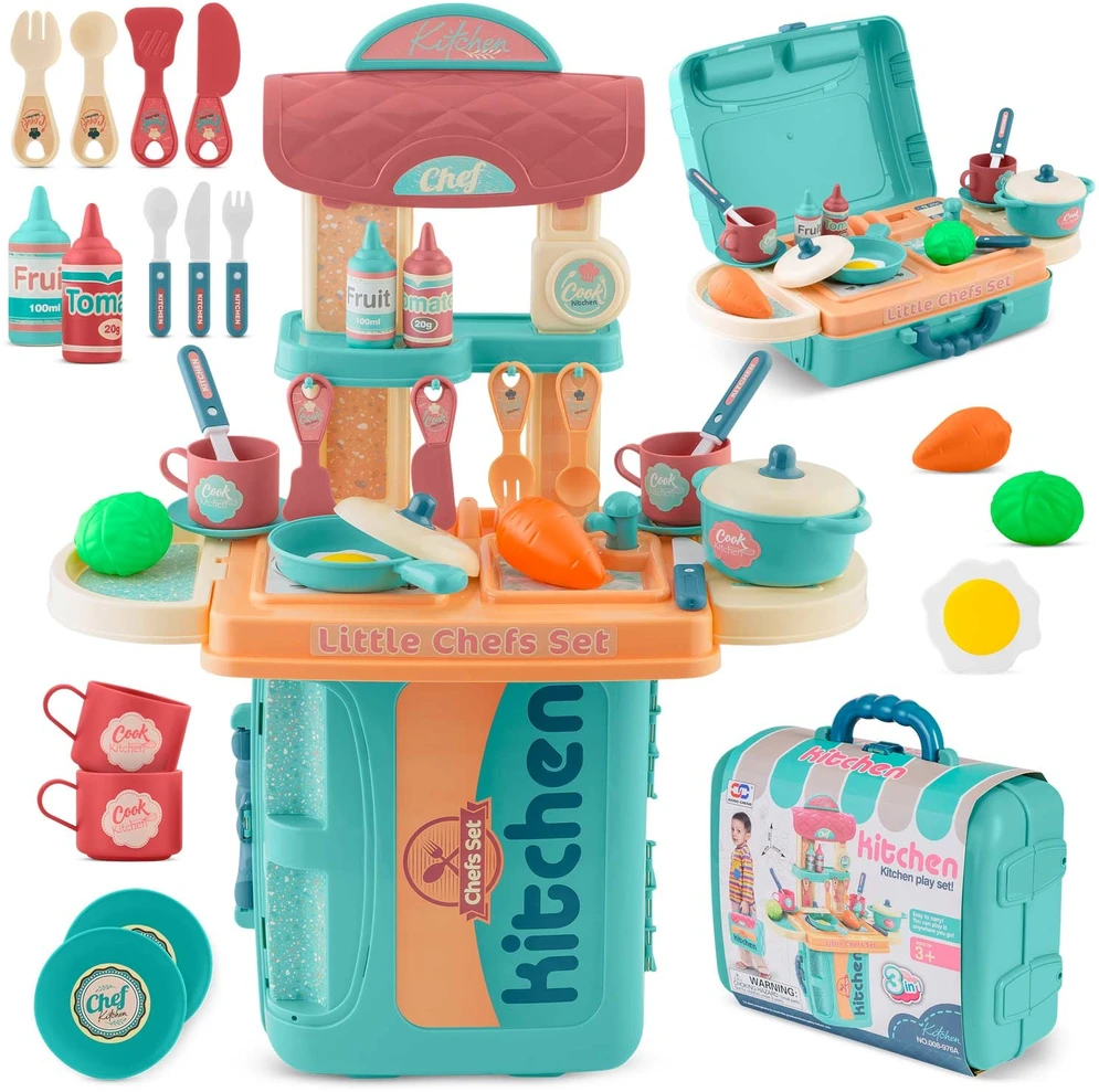 Ricokids 772901 Vaikiška virtuvė su dėklu
