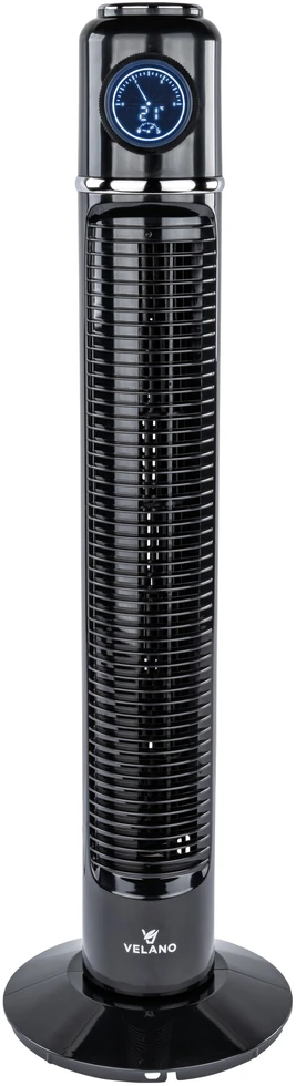 Velano Koloninis ventiliatorius, su LED ekranu, nuotolinio valdymo pultu, osciliacija, 50W, 3 greičio nustatymai, laikmatis, miegamajam, svetainei, biurui