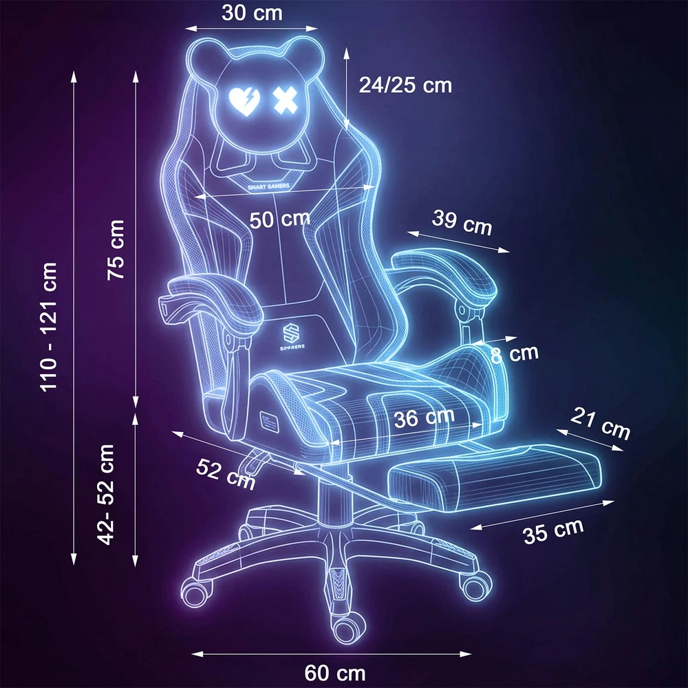 Žaidimų fotelis su pasukamu mechanizmu ir pakoja Specter Sofotel