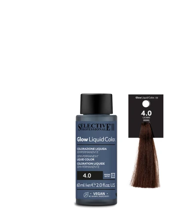 Selective Professional Glow Liquid Color - plaukų tonavimo priemonė - 4.0 - Brown
