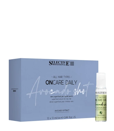 Selective Professional ON CARE DAILY AVOCADO SHOT serumas plaukams 13ml
