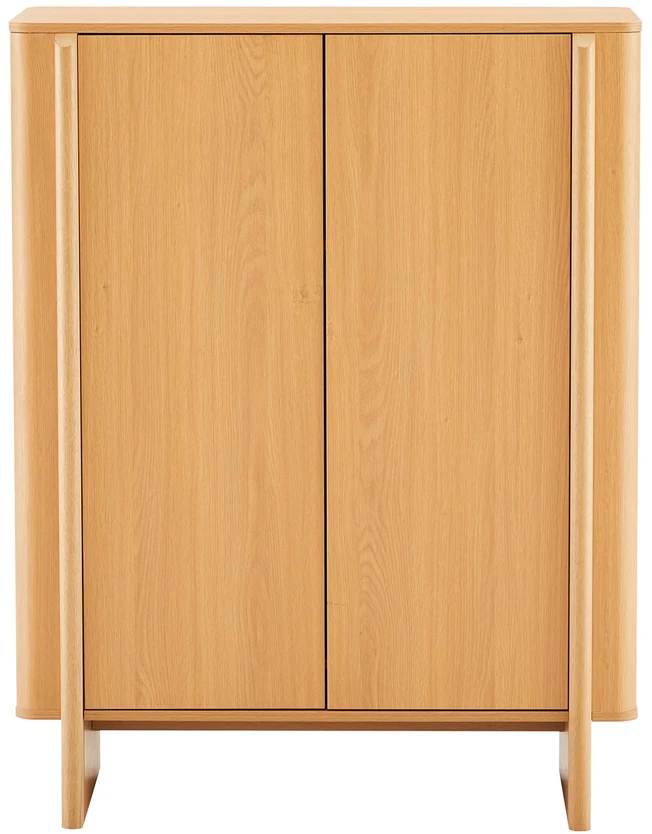 TV staliukas Home4You Aukšta spintelė „MORBEN“ 100 x 42 x H130 cm, melaminas su ąžuolo dekoru