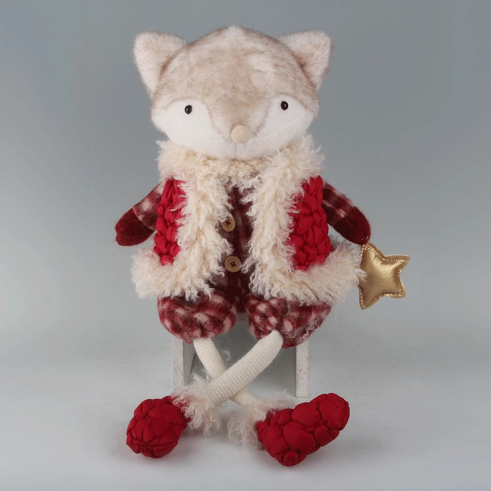 Dekoracija FAB HENRI H51cm, lapė, raudona