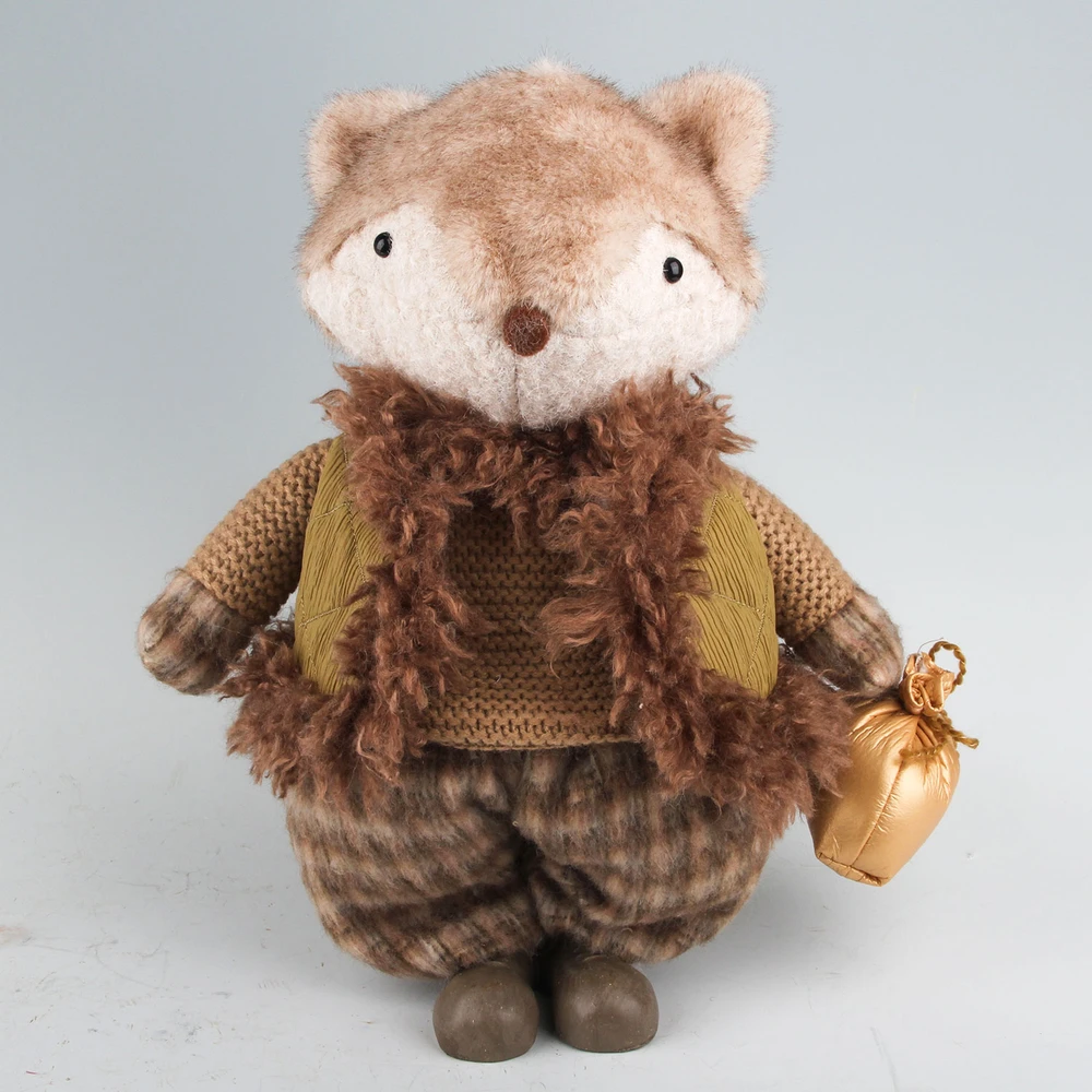 Dekoracija FAB ROBIN H37,5cm, lapė, žalia