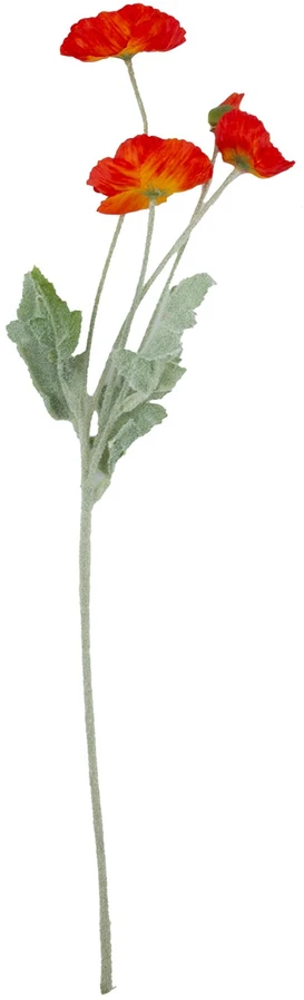 Dirbtinė gėlė „FLOWERLY“ „Aguona“, raudona arba oranžinė, įvairių spalvų rinkinys