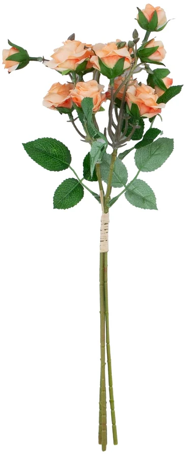 Dirbtinės gėlės „FLOWERLY“, 4 vnt. „Krūminių rožių“ puokštė, įvairių spalvų