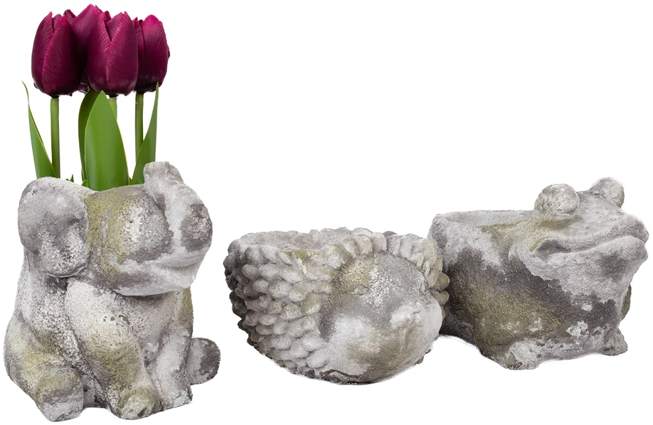 Gėlių vazonas STONE 19×15,5xH14cm, varlė