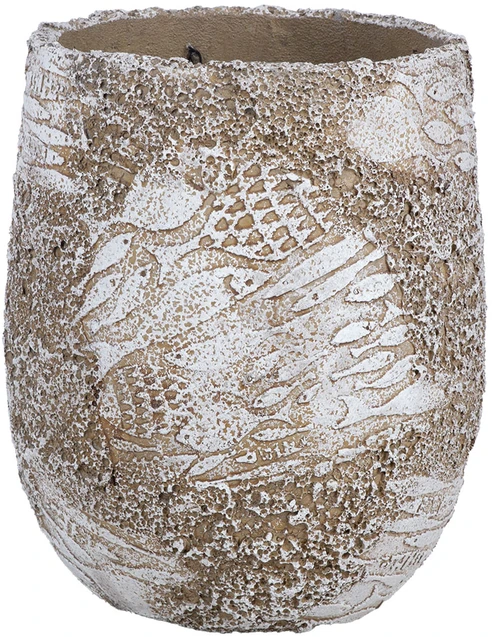 Gėlių vazonas „SUNNY CORAL“, D24 x H29,5 cm, smėlio spalvos